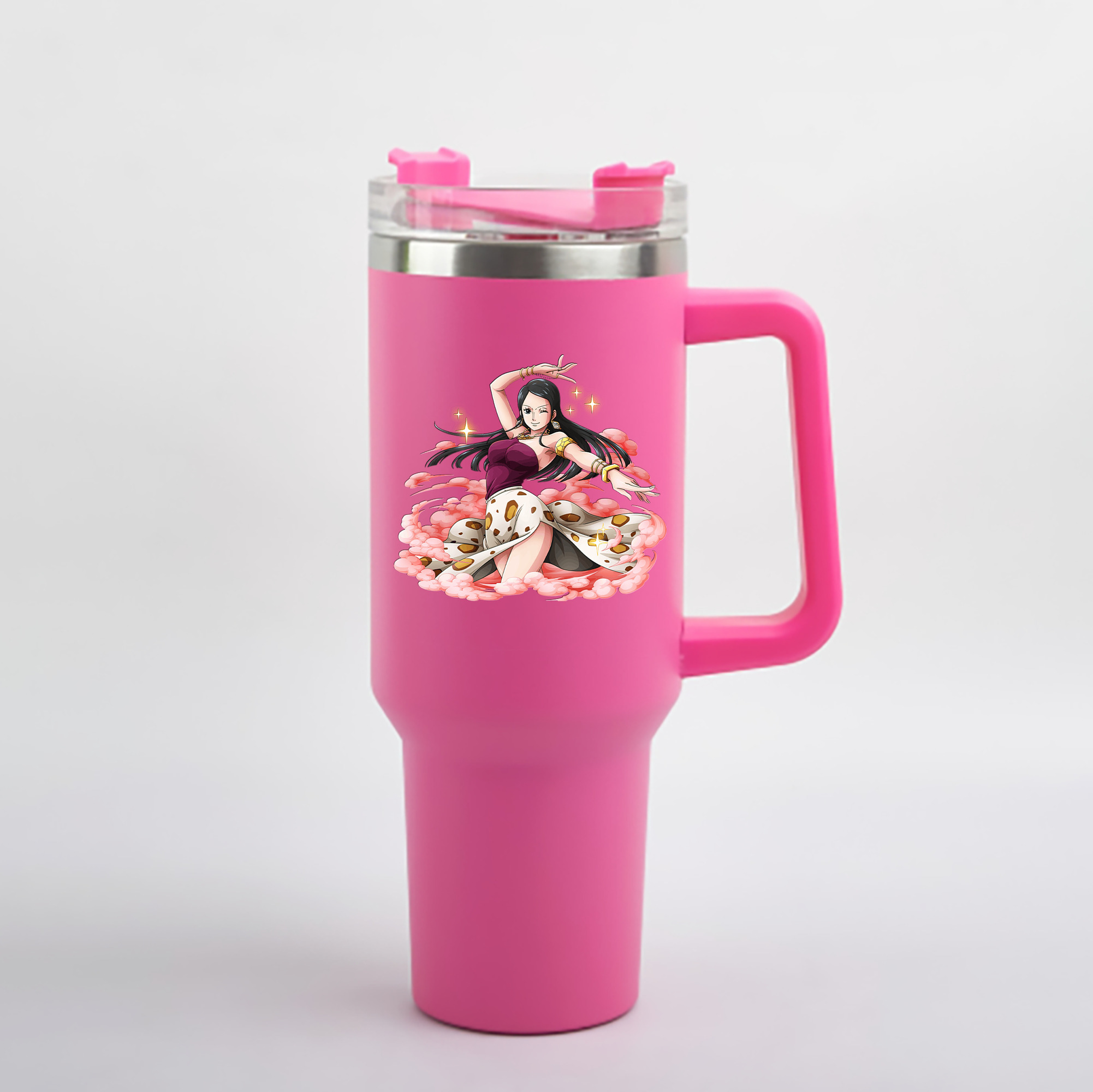 ワンピース ニコ・ロビン ONE PIECE Nico Robin 1200mL車用タンブラー - クリスタルステッカー（プラスチックストロー付き）
